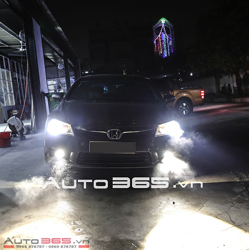 Honda Civic Xám độ đèn bi xenon  - Tăng sáng tại Auto365